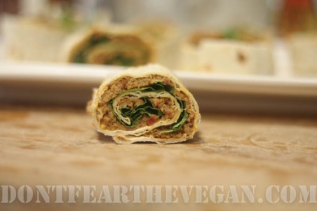 Italian 'Sausage' and Hummus Wrap