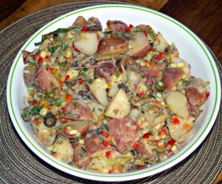 Vinegar Potato Salad via Oil Free Vegan